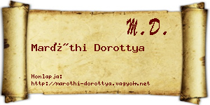 Maróthi Dorottya névjegykártya